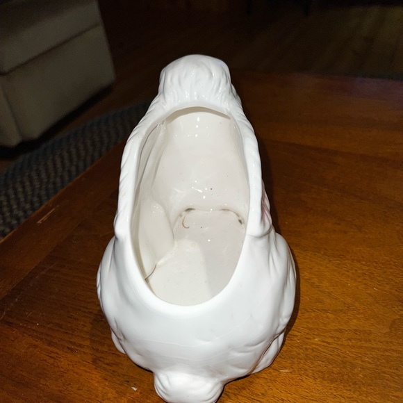 Vintage Ceramic Easter Bunny Rabbit Planter White. - Picture 5 of 6